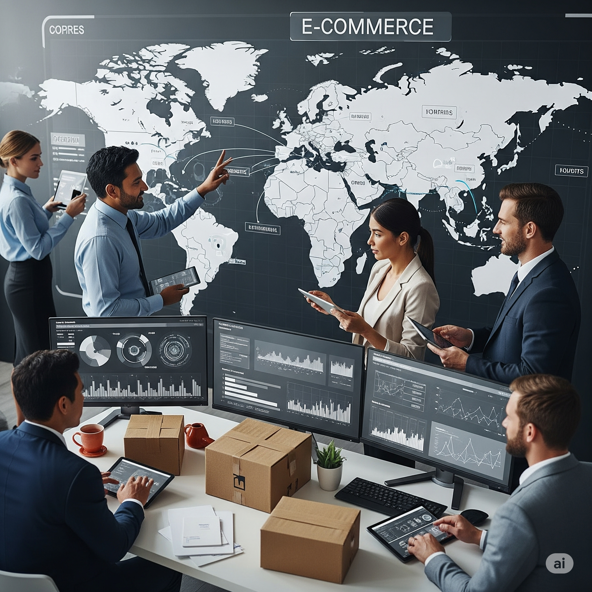 E-commerce Business Scaling Operations Globally