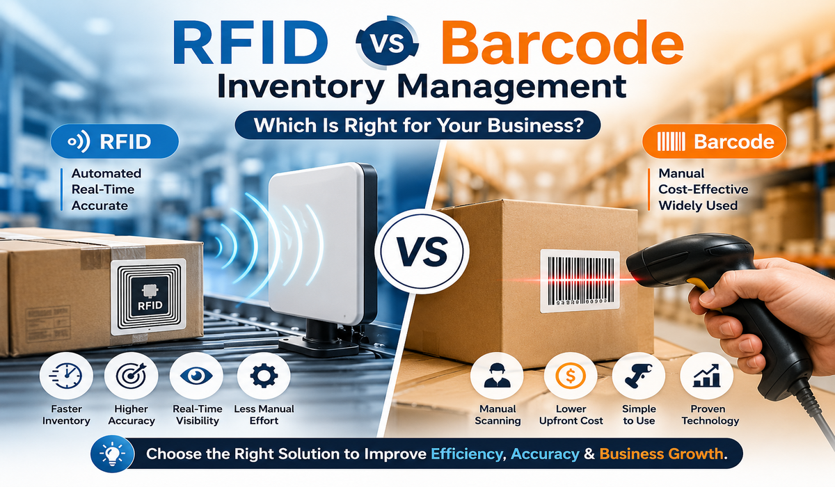 RFID vs Barcode Inventory Management : Which is right for your Business?